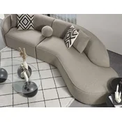 Casa Padrino luxury sofa gray 340 x H. 95 cm - Curved living room sofa - Hotel sofa - Living room furniture - Hotel furniture - Luxury furniture - Luxury furnishings
