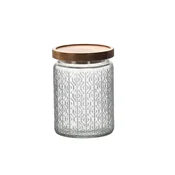Okrogla posoda za živila z lesenim pokrovom 750ml 81183