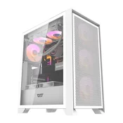 darkFlash Računalniški ohišje Darkflash DRX70 MESH (belo) + 4 RGB ventilatorji