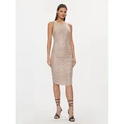 Patrizia Pepe Cocktail obleka 8A1324/J197-B799 Bež Slim Fit