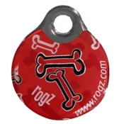 Rogz ID privezak za pse Red Bone - S