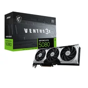 MSI Graficka kartica GeForce RTX 5080 Ventus 3x OC Plus, 16GB, Siva