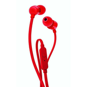 Slušalke JBL T110, in-ear, rdeče