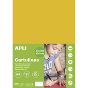 Apli Barvni papir A4 170 g - zlato rumena 50 kosov