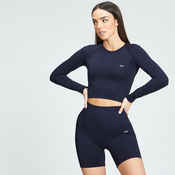 MP Womens Shape Seamless Ultra Long Sleeve Top - Navy - S