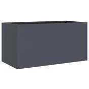 Vidaxl Cvetlično korito antracit 62x30x29 cm jeklo