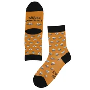Sokisahtel Nogavice SÄSEMAGNET cotton socks with a message rumena
