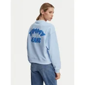 Tommy Jeans Jopa Bubble Logo DW0DW22366 Svetlo modra Boxy Fit