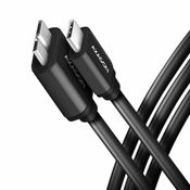 AXAGON podatkovni in polnilni kabel SPEED USB-C - Micro-B USB / USB 3.2 Gen1 / 3A / ALU / TPE / 1 m