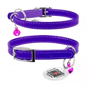 Collar Usnjena ovratnica za muce Vijolična