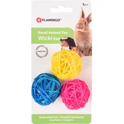 FLAMINGO Igracka za glodavce Lopta Wicki, 3kom, 3,5cm