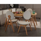 Hanah Home Trpezarijski set Touch (4S), Hrast-bež