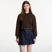 Calvin Klein Jeans Jopa na zadrgo  temno rjava / bela