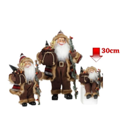 Novogodišnja figura Deda Mraz braon 30 cm 42-70198