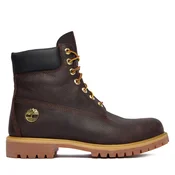 TIMBERLAND Gležnarji z vezalkami temno rjava/črna