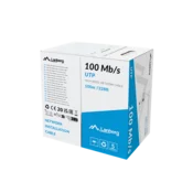 Lanberg 100Mb/s U/UTP bakrom obloženi (CCA) zidni kabel 100 m, AWG24, PVC, 100 MHz, Fca, sivi LCU5-10CC-0100-S