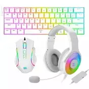Redragon Tastatura K630W, Miš Griffin M607W i Slušalice Pandora H350W, Beli