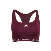 ADIDAS PERFORMANCE Športni nederček kostanj rjava/bela