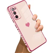 GS Ovitek za Samsung Galaxy S20 FE, elektro srce, roza zlata