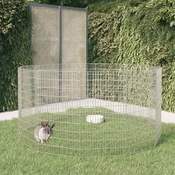 Greatstore 12-delna ograda za zajce 54x100 cm pocinkano železo