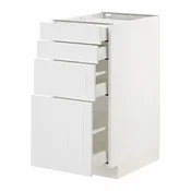 METOD / MAXIMERA Podni element 4 fronta/4 fioke, bela/Stensund bela, 40x60 cm