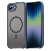 Hibridni ovitek HaloFrost II MagSafe za iPhone 16e - navy blue