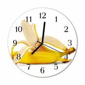 tulup.si Steklena okrogla ura Banane fi 30 cm