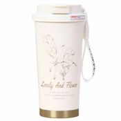 LIVEFY termalna skodelica Lovely Flower 550ml, bež