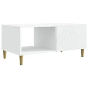 vidaXL Klubska miza Bela 90 x 50 x 40 cm Inženirski les