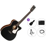 Cort L100OCF-CED Premium SET Black Satin Elektroakustična jumbo