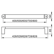 Keuco Kljuka Keuco Elegance 828MM KROM 31601010800