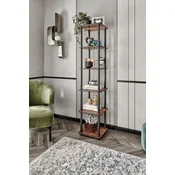 HANAH HOME Polica za knjige Bookcase 6 Tiers Square Walnut