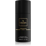 Gisada Ambassador Intense deodorant v pršilu brez aluminija za moške 150 ml