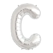 shumee Folija balon črka c 40 cm srebrn okrasek za rojstni dan