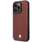 Bmw OVITEK BMW OVITEK ZA IPHONE 14 PRO 6.1 ZA MAGSAFE USNJE DIAMANTNI VZOREC