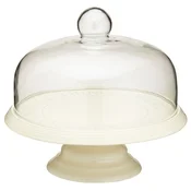 Serving platter with glass lid, 29 x 25 cm - Kitchen Craft
