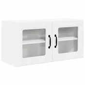 Vidaxl Stenski stekleni omarica PORTO Bela 80 x 31 x 40 cm