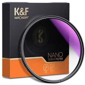 K&F 82MM Nano-X Soft Graduated ND8 Filter, HD, Waterproof, Anti Scratch, Blue Coated