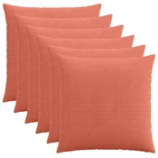 vidaXL Prevleka za blazino 6 pcs HEERLEN Rdeče oranžna 70 x 70 cm