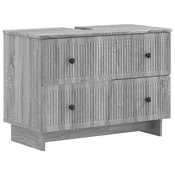 vidaXL Kopalniška omara za umivalnik EDE Siva Sonoma 82 x 41 x 59 cm