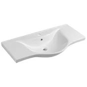 ZARA 100 keramični umivalnik za pohištvo 99,5x46,5cm, bela - Bela - 99,5x46,5 cm - Aqualine - 24 - Keramika - Polkrog - 995 - 465 - 14