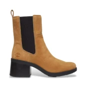 Timberland za ženske. TB0A424XES41 Bellevaux rjavi usnjeni škornji Chelsea (41 W), Rjava, 3 do 5 cm, Priložnostno