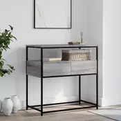 Konzolni stol siva boja hrasta 75x40x75 cm konstruirano drvo