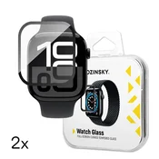 WOZINSKY Kaljeno steklo za Apple Watch 46 mm, polno lepilo - 2 kosa.