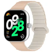 GS Silikonski pašček za Xiaomi Redmi Watch 4 / Xiaomi Smart Band 8 Pro / Xiaomi Smart Band 9 Pro, bež / bel