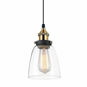 ITALUX MDM-2563/1 GD+CL - Luster na sajli FRANCIS 1xE27/40W/230V crna/zlatna