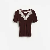 Reserved - Vunena bluza sa cipkom