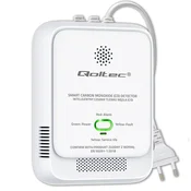 Qoltec certificiran senzor ogljikovega monoksida | Detektor CO | Alarm 85 dB | LED
