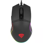 Genesis gaming optična miška Krypton 220 6400DPI, RGB, SW, črna