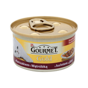 slomart Purina GOURMET Gold mokra hrana za mačke z jetri in piščančjim mesom, 85 g, za odrasle mačke, splošno zdravje